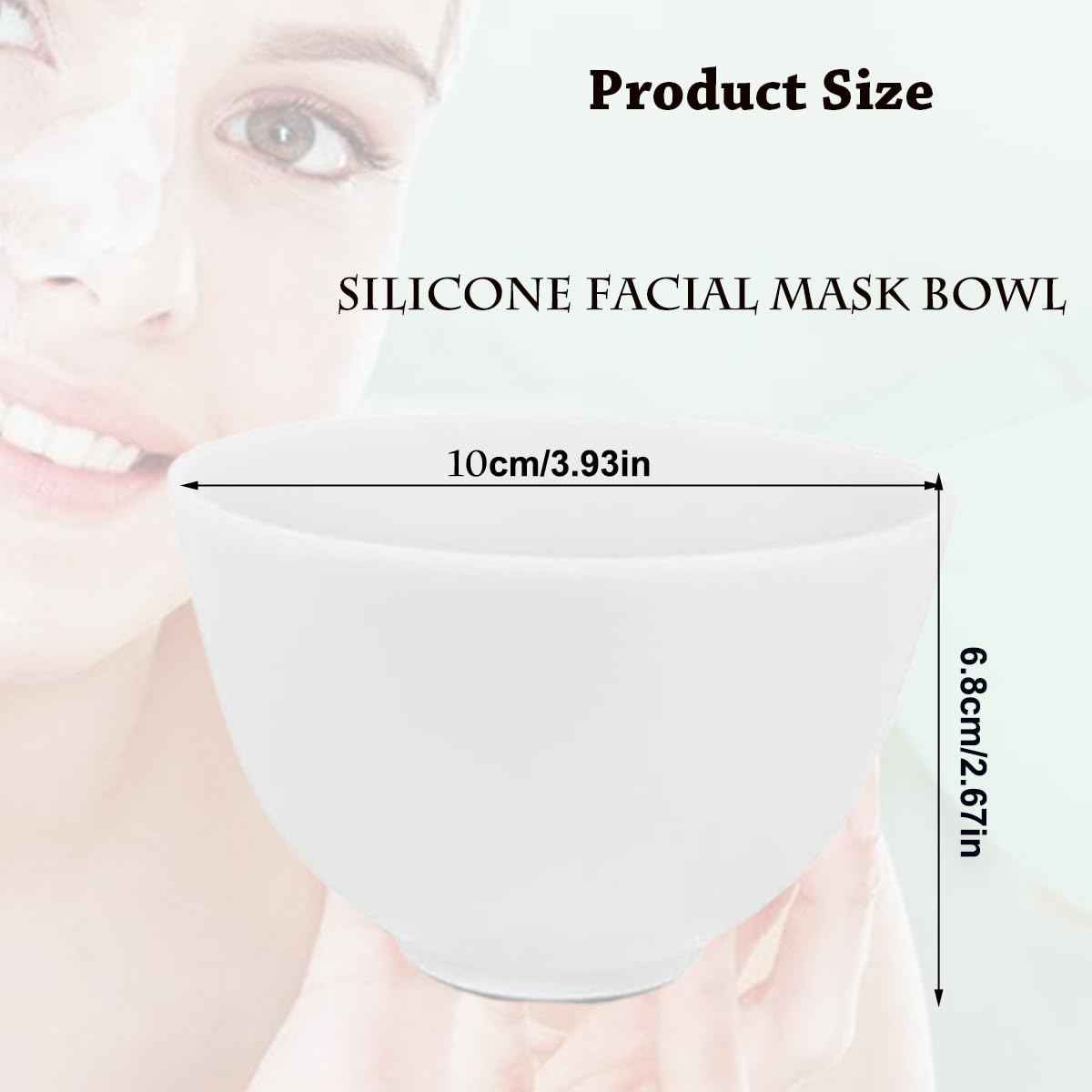 PLINNILUY 10 Pcs Diy Face Mask Mixing Bowl, Home Use Silicone Facial Mask Mixing Bowls Set Plastic Facial Mask Mixing Masks Set- DIY Skincare Mixing Tool Kit (White-10Pcs)