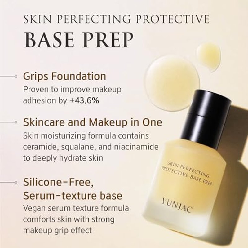 Glass Skin Prep Gift Set ? Skincare & Makeup with Base Prep (0.84 fl oz), Concentrate Serum (1.35 fl oz), and Foam Exfoliant Samples (2g ¡¿ 5ea) | Hydrating, Cleansing & Makeup-Ready Kit