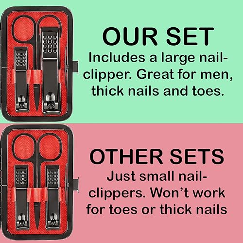 Manicure Set 8 In 1 - Christmas Stocking Stuffers for Men, Funny Christmas Gifts Box, Unique Womens Stocking Stuffers Teen Girls Boys Mom Dad Gift for Him Her Nail Clipper Kit Teenagers Wife Boyfriend