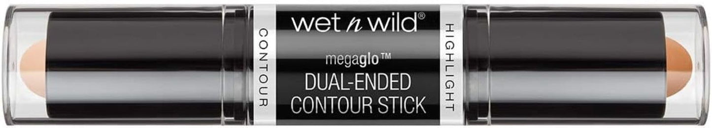NYX PROFESSIONAL MAKEUP Bare With Me Primer & wet n wild MegaGlo Contour Stick Light Medium Cruelty-Free Bundle
