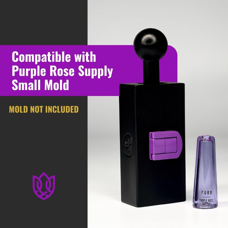 Purple Rose Supply Small Glass Mouthpiece – 2" Reusable Borosilicate Insert – Wide Fit (~13.5mm) – Durable, High-Flow Glass Piece – Easy to Clean & Reuse