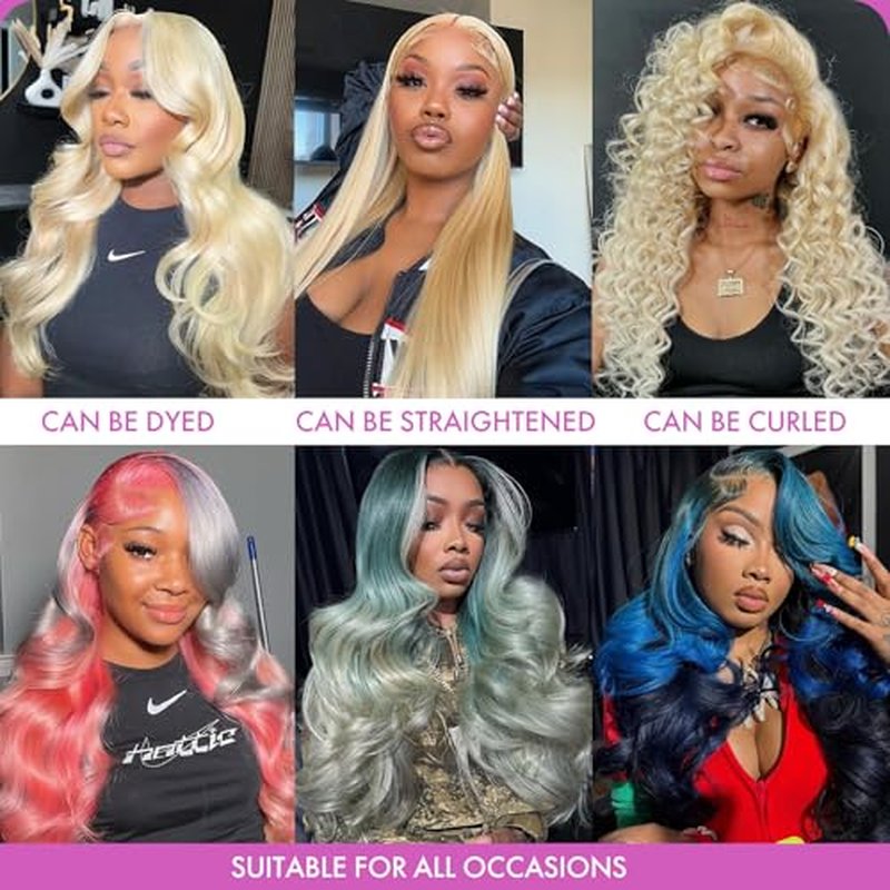 30 Inch 613 Lace Front Wig Human Hair 200 Density Blonde Wig Human Hair Body Wave Lace Front Wigs Human Hair Pre Plucked 613 13X4 HD Lace Frontal Wigs Human Hair for Women Natural Hairline