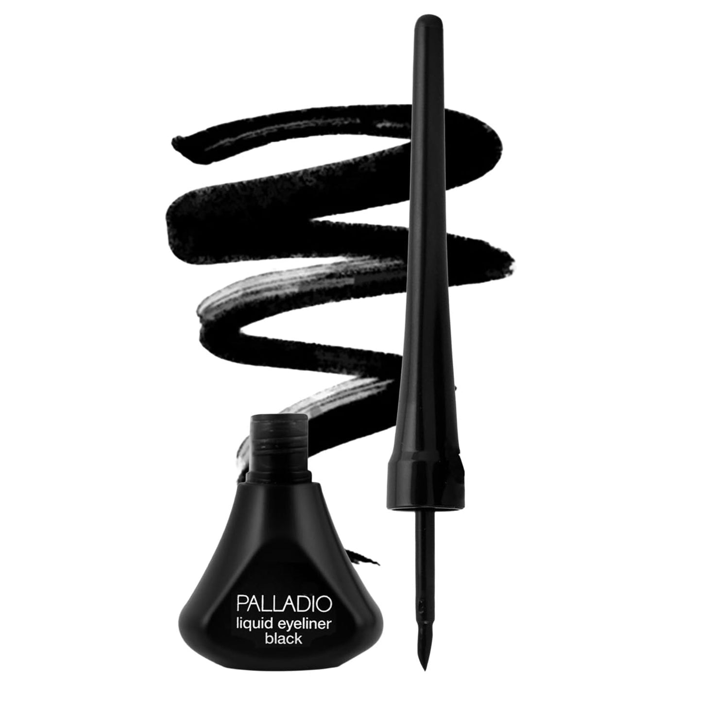 Palladio Liquid Eyeliner, Highly Pigmented and Waterproof, For Intense Eye Definition, Smear-proof Eyeliner Liquid, Includes Easy Grip Wand and Felt Tip Applicator, Black