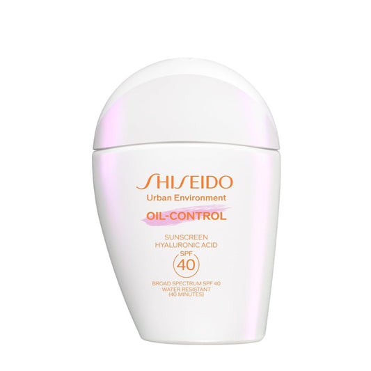 Shiseido Urban Environment Oil-Free Sunscreen - Protects, Hydrates, Mattifies & Works as Face Primer - Water Resistant for 40 Minutes - Non-Comedogenic - 143 mL