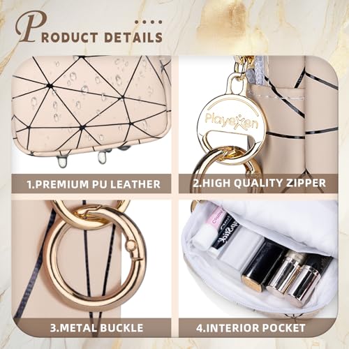 2 PCS Mini Makeup Bag for Purse, Small Cosmetic Bag Set for Women Girls, Small Travel Makeup Pouches for Purse (Black+Rose Red)