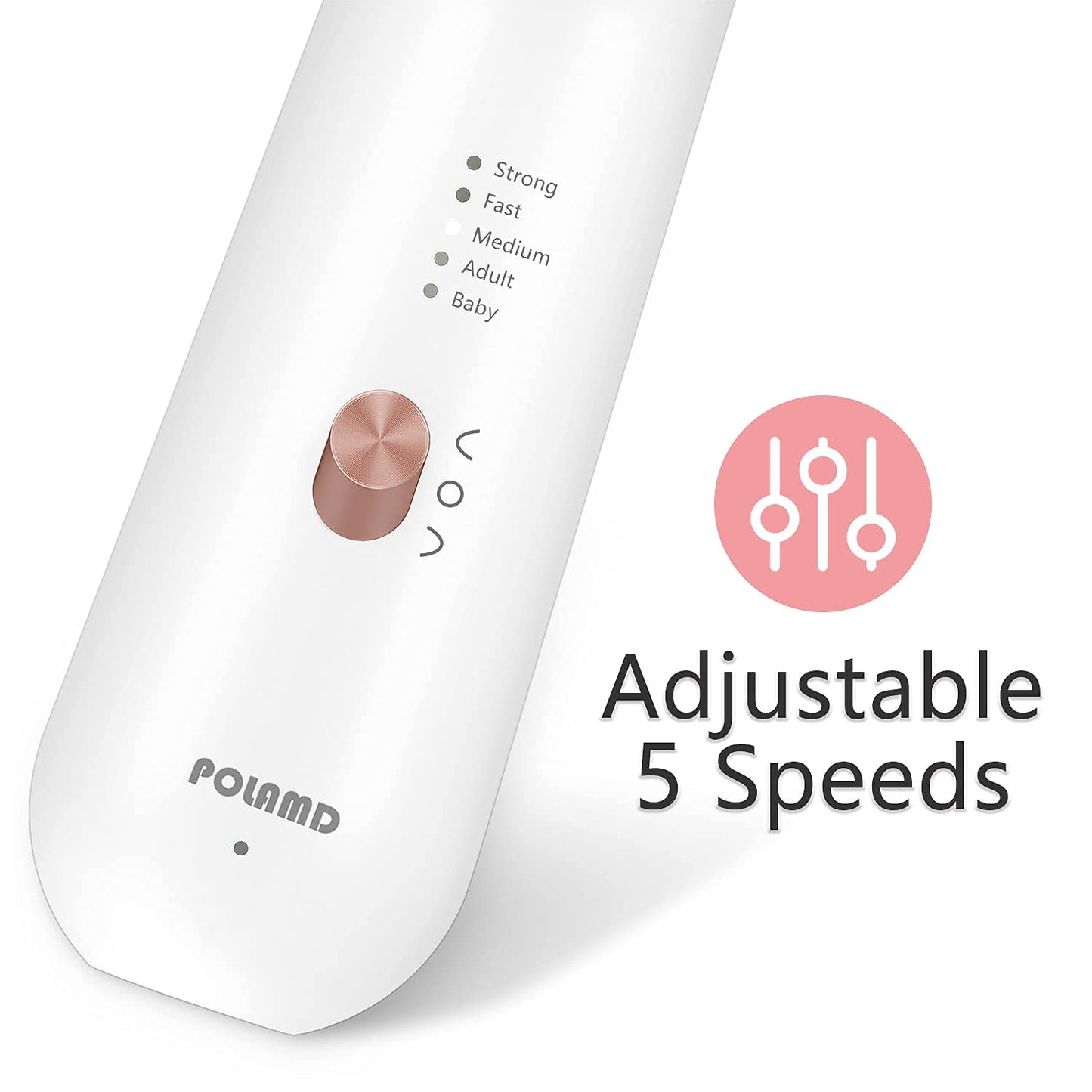 Electric Nail File Set - Professional Manicure Pedicure Kit | Cordless 5-Speed Drill for Hand & Foot Care (White)