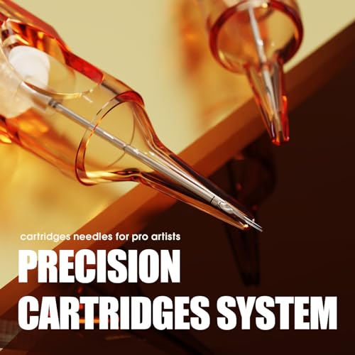 Dragonhawk Pro Tattoo Needles Cartridges, 1003RL Round Liner Pro Needles Pins for Super Artists, 20 Pcs Disposable