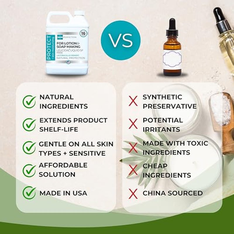 Skin Perfection Leucidal Liquid Sf Max Lactobacillus Natural Preservatives for Cosmetics Natural Preservative Alternative Skin Care Lotion Making Leucidal Liquid SF 16 Oz
