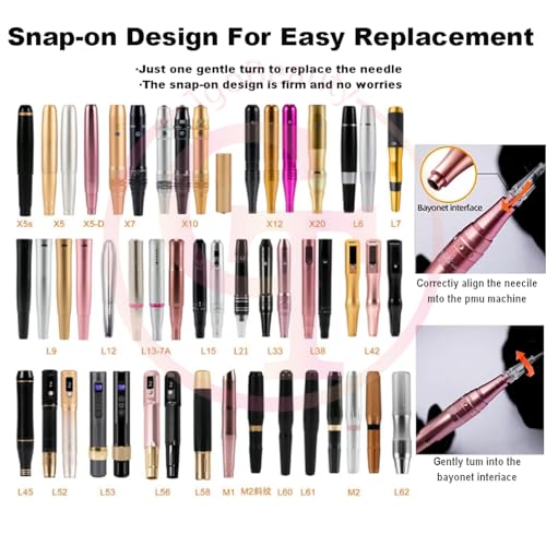 50pcs/Pack Permanent Makeup Needles Cartridge for Eyebrow Eyliner Tattoo Machine 1P 3P 5P 5F 7F for Ombre Powder Eyebrow Shading Microblading Makeup (50pcs 5F)