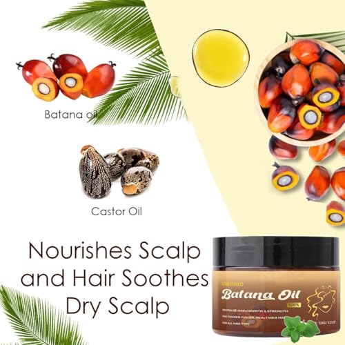 Batana Natural Hair Growth Conditioner, Batana Oil for Hair Growth, Butter Conditioner for Revitalized Shiny, Thicker, Fuller Hair (2Pcs)