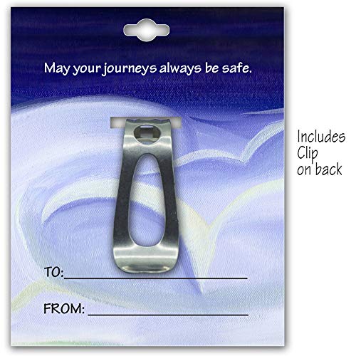 Cathedral Art Silver Guardian Angel Sun Visor Clip - Car and Automotive Accessories, Religious Gifts for Christians or Catholics, Charms for Travel Protection