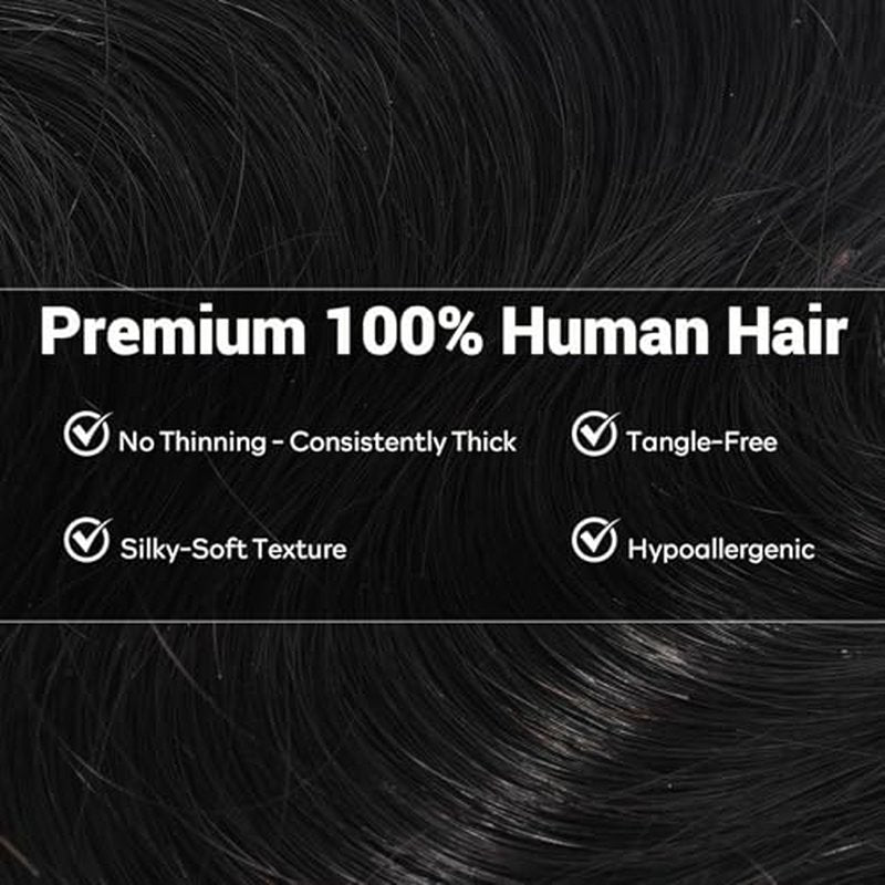 5x5 Closure Human Hair,Silky Skinlike Real Hd Lace Free Part Natural Hairline Clean 100% Human Hair Frontal Pre-Plucked Deep Wave Natural Black 18 Inch