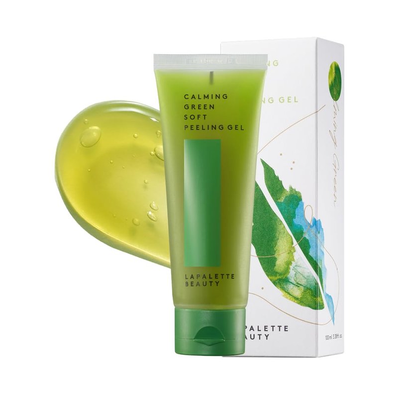 LAPALETTE Calming Green Soft Peeling Gel | Green Tea, Centella Asiatica Extract & Bamboo Sap | Exfoliating W. 84% Moisturizing Essence | Exfoliation Skin | Skin GreenTOX | KBeauty 3.38 fl.oz.