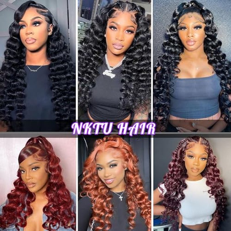 Deep Wave Lace Front Wigs Human Hair 180 Density Glueless Wigs for Women 13x4 HD Transparent Lace Front Wigs Pre Plucked with Baby Hair 24 Inch