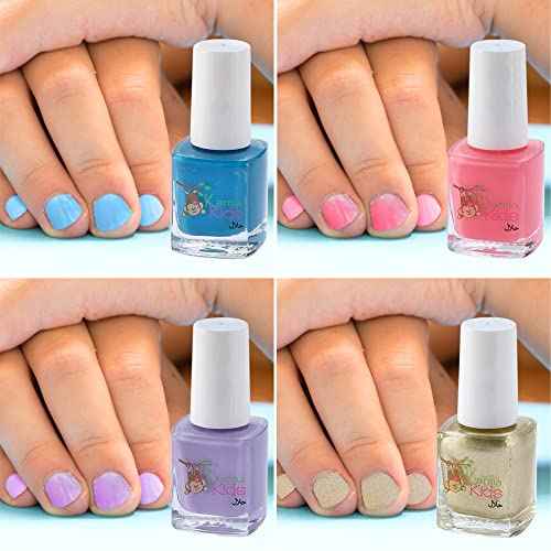 karma organic Certified Halal Kids Set Vegan and Cruelty Free Nail Polish - Pack of 4