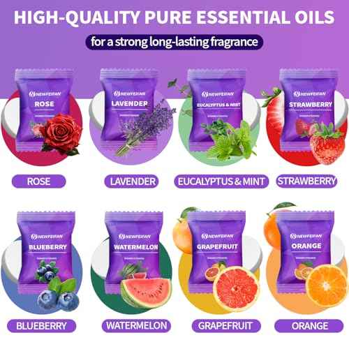 Shower Steamers Aromatherapy, Christmas Stocking Stuffers for Teen Girls, 8 Pack Organic Different Fruits and Floral Scents for Women & Men, White Elephant Gifts, Travel Essentials Relaxation Spa