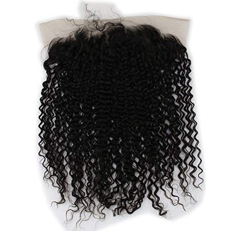 Dreambeauty 13¡¿6" Lace Frontal Closure Jerry Curl Brazilian Virgin Human Hair Free Part Ear to Ear Full Lace Frontal Bleached Knots with Baby Hair Natural Color (20 inch)