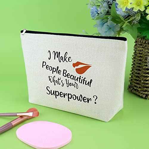 Makeup Artist Gifts for Girl Beautician Cosmetic Bag Makeup Lover Gift for Women Hairdresser Beauty Graduation Present for Artist Friend Stylist Christmas Birthday Present Travel Cosmetic Pouch