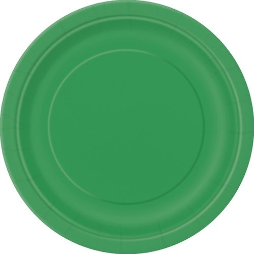 Luxurious Emerald Green Solid Round Dinner Plates - Dazzling 9" (Pack of 16) - Sturdy & Elegant Design - Perfect for Special Occasions