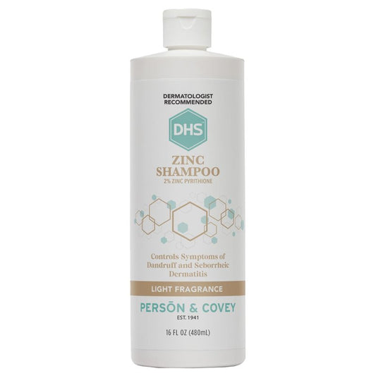 DHS Zinc Shampoo – Dandruff Shampoo – for Flaky and Dry Scalp with 2% Zinc Pyrithione, 16 oz