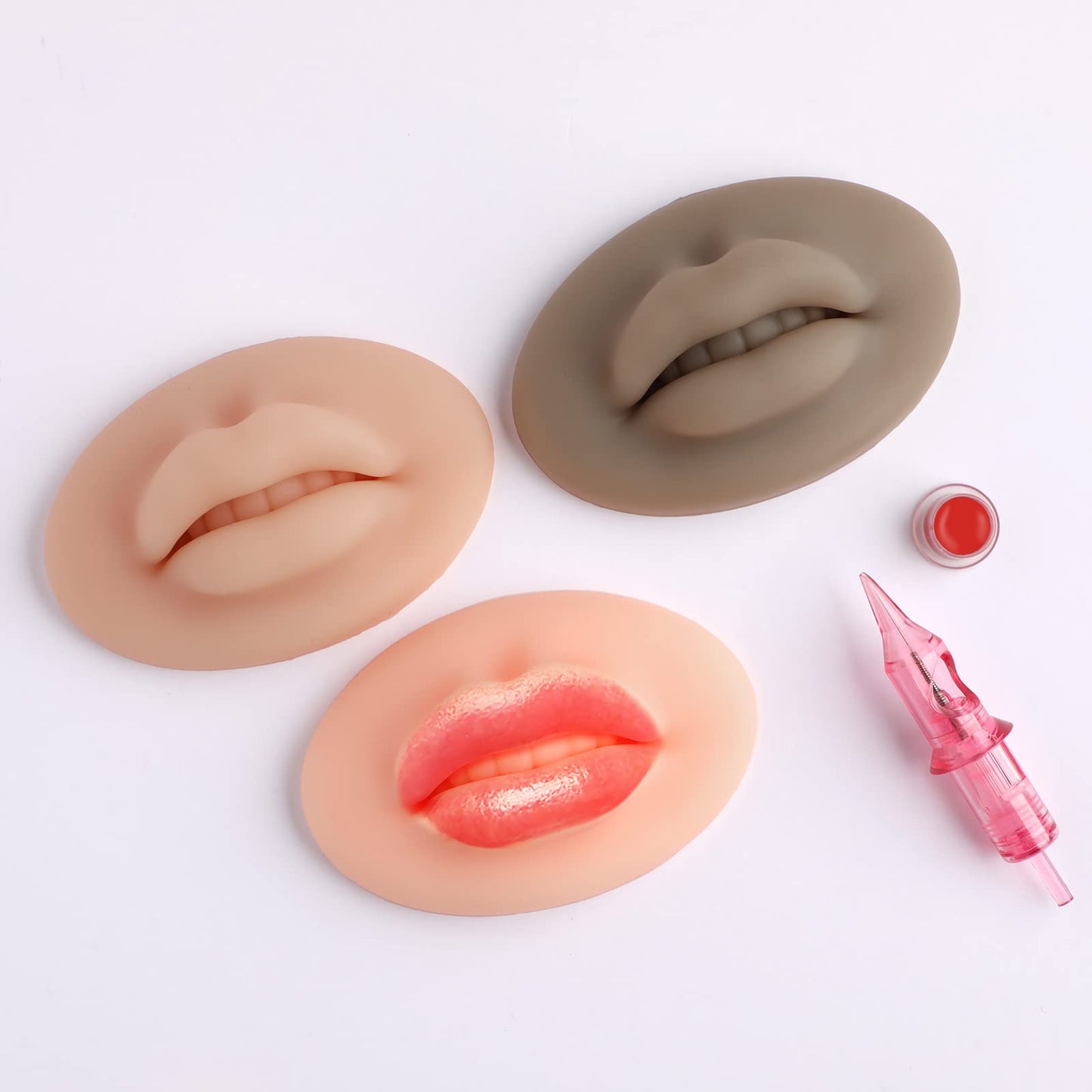 Charme Princesse 3D Practice Silicone Lips Skin Permanent Makeup Practice Lips for Tattooing Artists and Beginners TA536-KIT