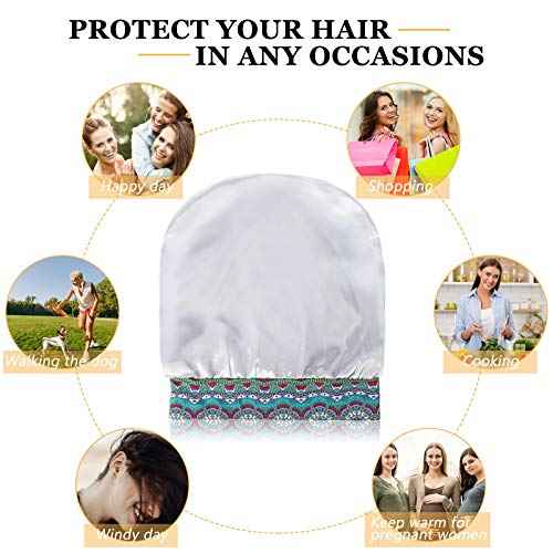 Geyoga 4 Pcs Women's Chemo Hat Slouchy Beanie Cancer Headwear Head Wraps Sleeping Turban Hats Head Scarf for Cancer Patient