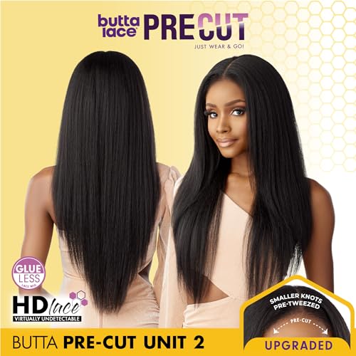 Sensationnel Butta Lace Precut Wigs - Unit 2 Glueless Extra Wide 5 Inch Deep Parting Synthetic Pre Tweezed Smaller Knot Hairline (SH/HONEY)