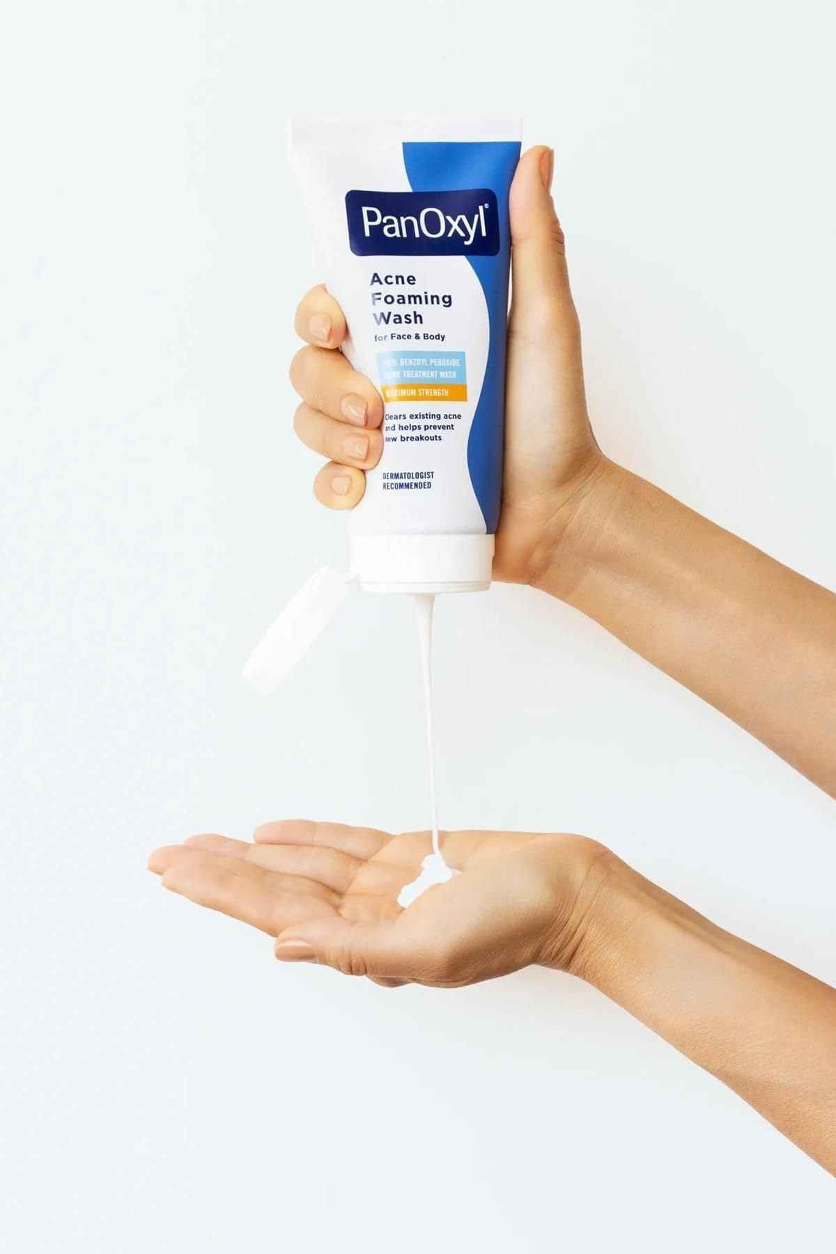 PanOxyl Acne Foaming Wash Benzoyl Peroxide 10% Maximum Strength Antimicrobial, 5.5 Oz