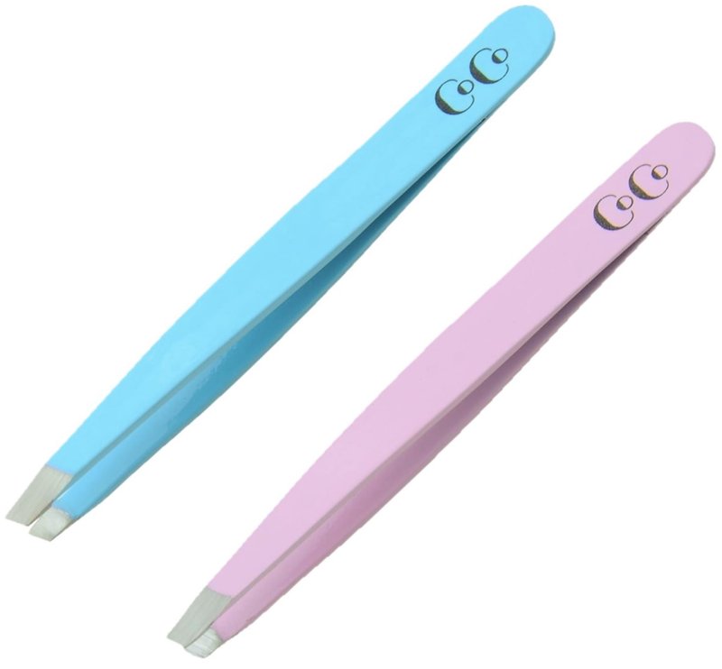 Cocos Precision Tweezers for Women Facial Hair - Stainless Steel Tweezers for Women and Men - Ideal for Eyebrow Shaping and Ingrown Hair Removal - Slanted Tips, Durable and Ergonomic Grip Design