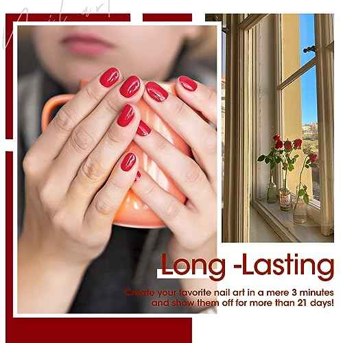 GELLEN Gel Nail Polish, Burgundy Dark Red Purple Gel Polish Set 6 Colors, Non Toxic No Wipe Soak Off UV Light Gel For Women Girls Manicure Home Salon Trendy Nail Gifts Valentine Day Christmas