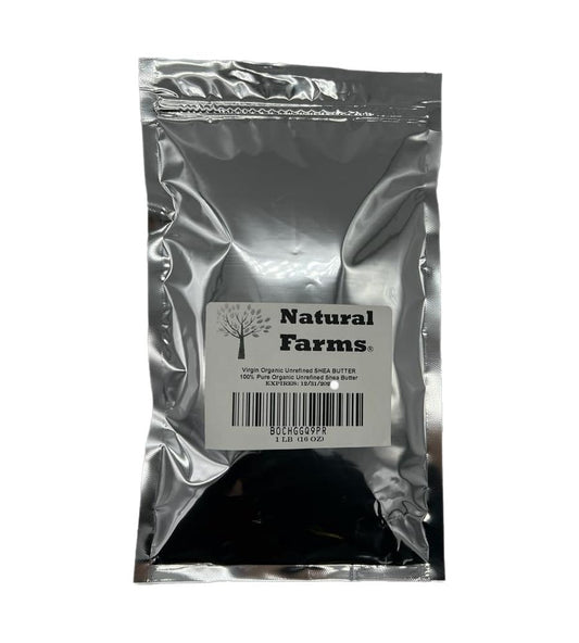 Natural Farms Organic Virgin Unrefined Shea Nut Butter - 100% Pure, Raw, and Certified Organic - 1 lb (16oz)