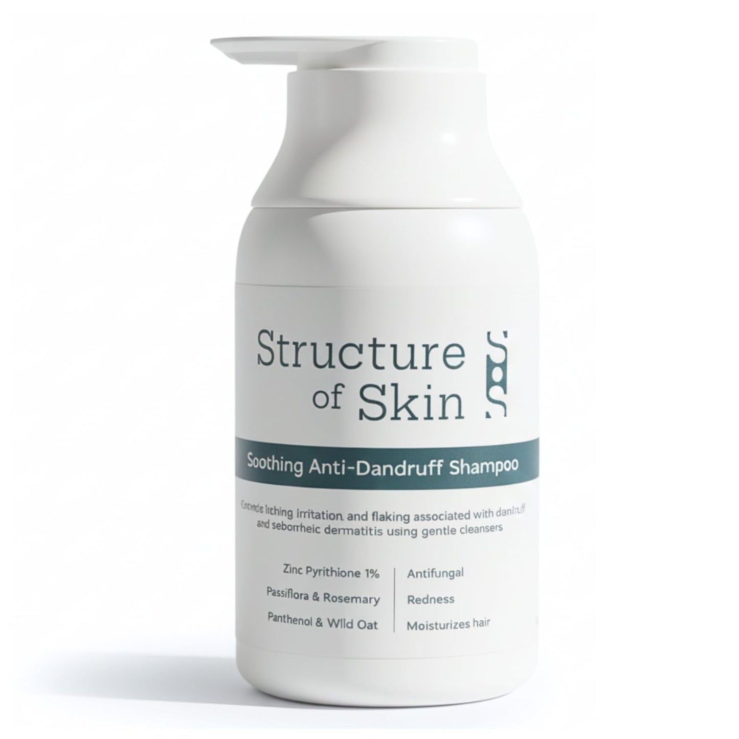 Anti-Dandruff Shampoo - Salon-Grade Treatment for Itchy, Flaky Scalp | 1% Pyrithione Zinc | Sulfate-Free, Gentle Cleanser