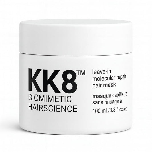 KK8 Biomimetic Hairscience Leave-In Molecular Hair Mask, Professional Repair Treatment for Damaged & Color-Treated Hair, 3.8 fl oz