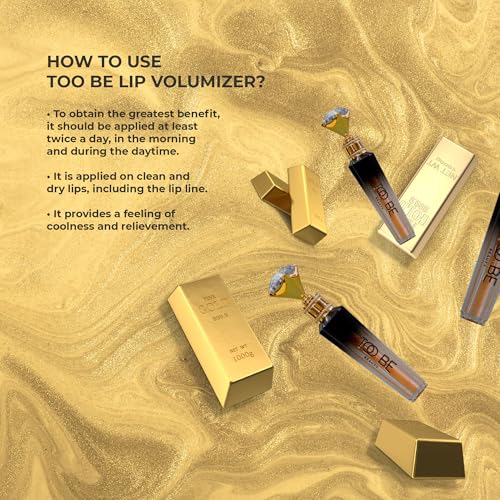 Too Be Beauty Lip Plumper Extreme, Lip Gloss with 24K Pure Gold, Youthful Lip Replenisher, Maximum Plump, Smoother and Extra Strength Lip Plumper, Visibly Volumizing and Anti-Aging Lip Moisturizer 5ml