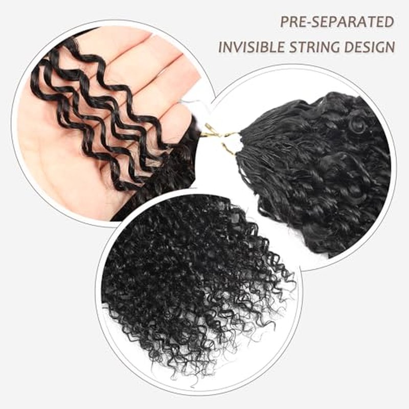 Beauty Youth Afro Kinky Curly Human Crochet Hair - Knotless Pre-Separated Feather-Light Crochet Human Hair Extensions For Braids - 110g/Pack