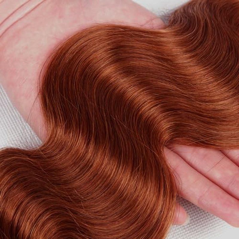 #33 Copper Red Bundles Human Hair Body Wave 3 Bundles 28 30 32 Inch Unprocessed Brazilian Virgin Remy Reddish Brown Body Wave Bundles Human Hair Extensions