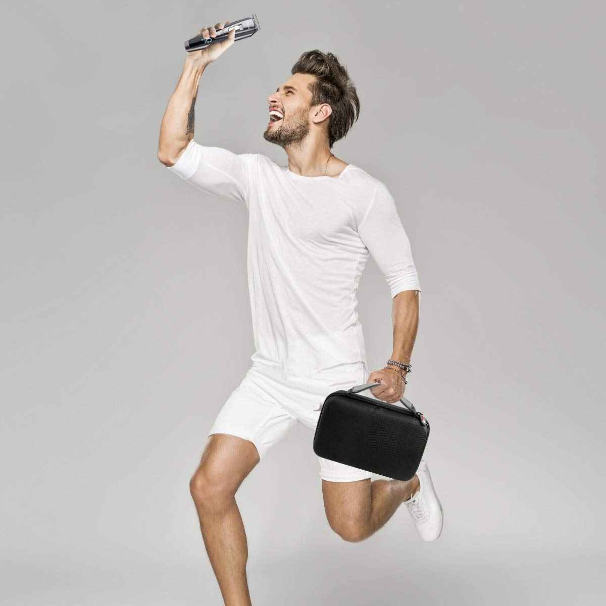 Case for Hatteker/for oneisall/for Ufree/for Novah Hair Clipper, Beard Trimmer Organizer Storage for Men Hair Cutting Kit Precision Shaver, with Inner Net Bag for Grooming Kit (Case Only)