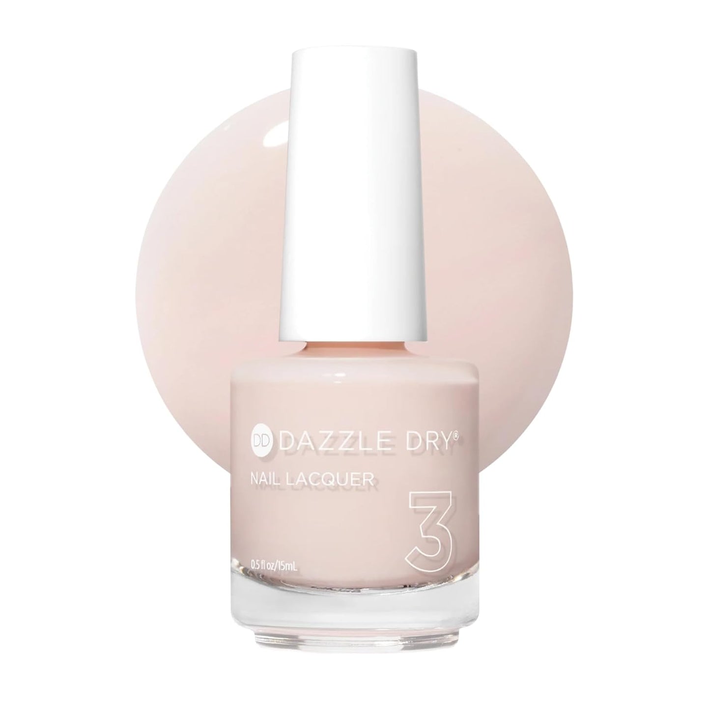Dazzle Dry Nail Lacquer - Rose Quartz Semi-Sheer Peach Polish | 0.5 Fl Oz