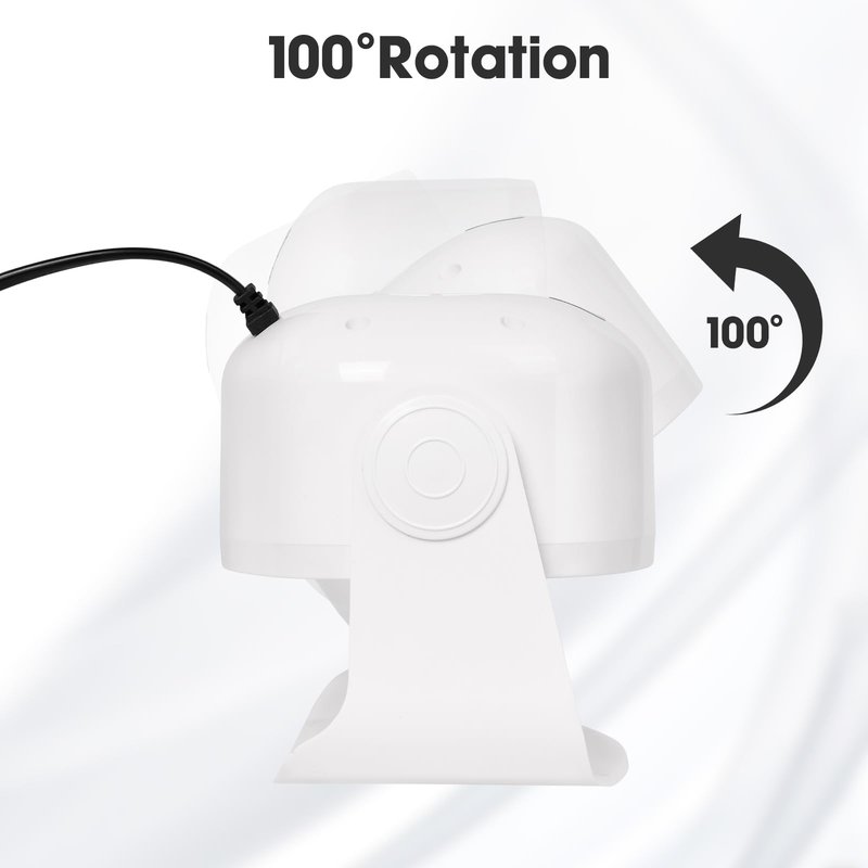 Rotatable Air Nail Dryer, 600W Warm & Cool Wind Blower Dryer for Regular Nail Polish, Multifunctional Nail Polish Fan Blow Dryer for Both Hands and Feet, Home and Salon Use No Harmful (White)