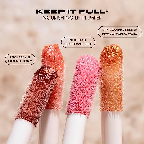 Milani Lip Gloss, Keep It Full Nourishing Lip Plumper with Hyaluronic Acid & Peptides for Soft, Fuller-Looking Lips (0.13 Fl. Oz.) Soft Rose