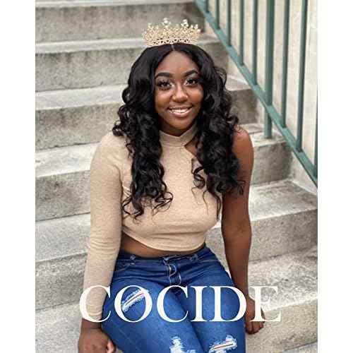 COCIDE Crown for Women Crystal Queen Crowns and Tiaras Girls Full Round Wedding Headband Hair Accessories for Birthday Pageant Prom Bridal Party Halloween Costume