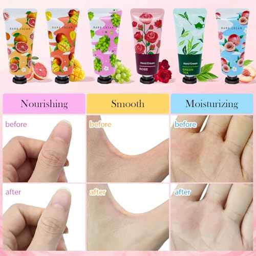 24 Pack Hand Cream Gift Set for Women, Mini Hand Lotion Travel Size in Bulk for Dry Cracked Hands, Natural Plant Fragrance Moisturizer Lotion for Mother, Teacher Appreciation and Bridesmaid Present