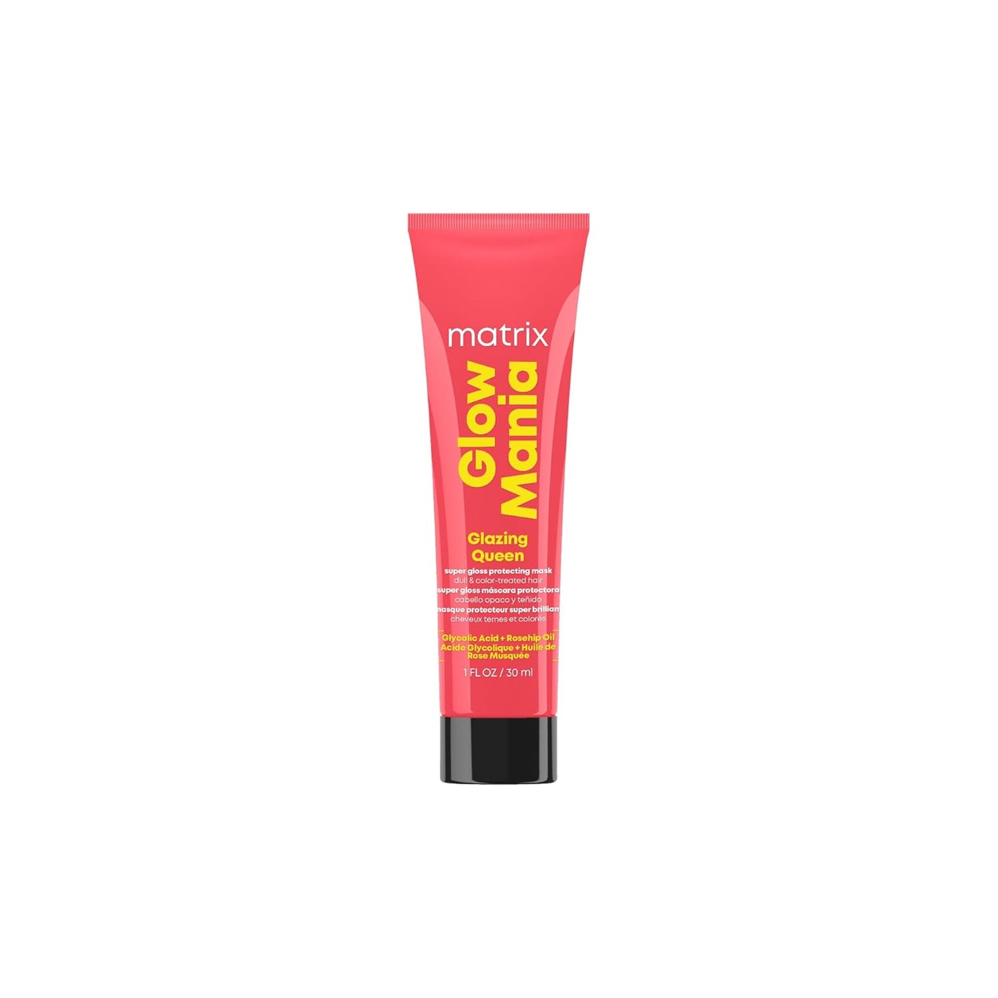 Matrix Glow Mania Super Gloss Mask - Protects Shine & Glow with Glycolic Acid & Rosehip Oil | For Dull & Color-Treated Hair
