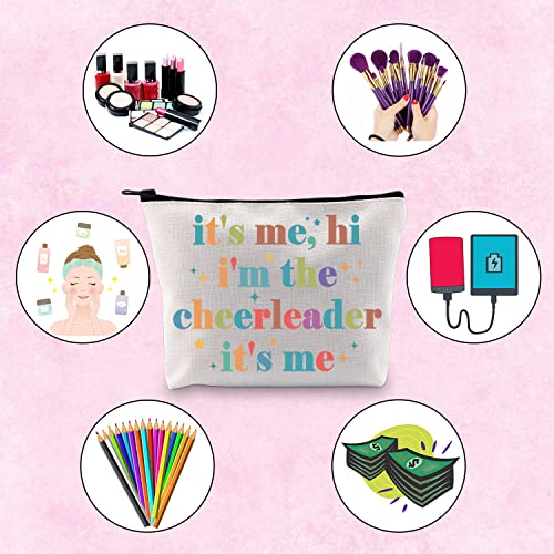 Cheerleader Zipper Makeup Bag It's Me, Hi I'm The Cheerleader It's Me Bag Cheerleading Teammate Gift (cheerleader)