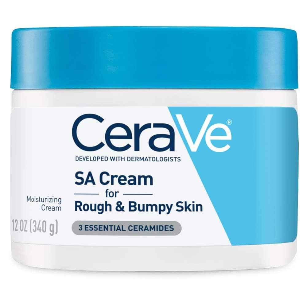 CeraVe Moisturizing Cream with Salicylic Acid, Exfoliating Body Cream with Lactic & Hyaluronic Acid, Niacinamide, and Ceramides, Fragrance Free & Allergy Tested, 12 Ounce