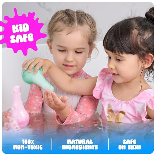 Tubby Tots Bath Potion Kits for Kids - 6 Pk - Bath Bombs for Kids - Toddler Bubble Foam Colors Fizzies - Bathtub Toys for Kid Ages 4-8 Years Old - Science Soap Potions Kit Age 3 4 5 6 7 8 - Non Toxic
