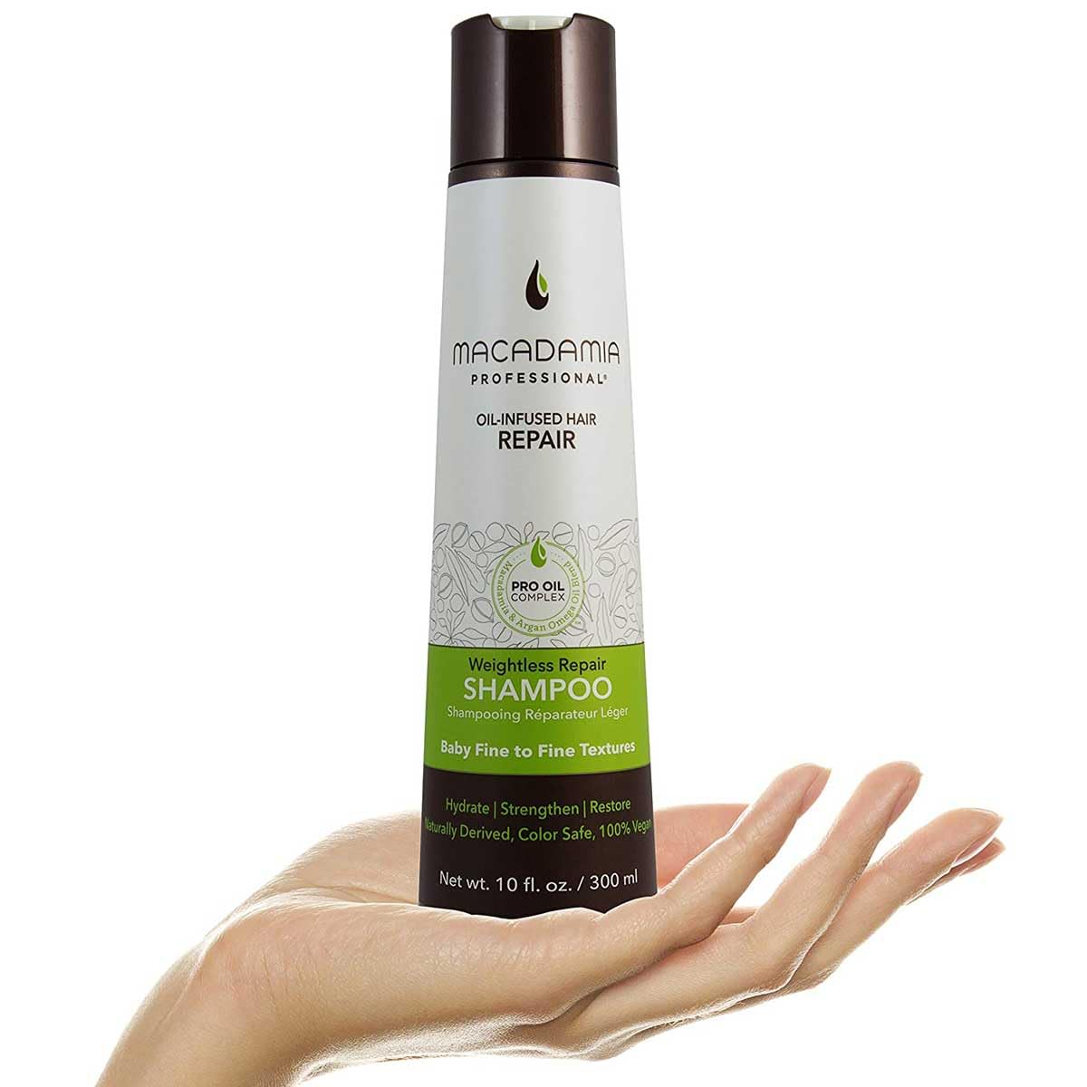 Macadamia Professional Nourishing Repair Hair Shampoo - Hydrating Argan Oil Cleanser for Damaged Dry Hair Care, Paraben & Sulfate Free, 10 fl oz
