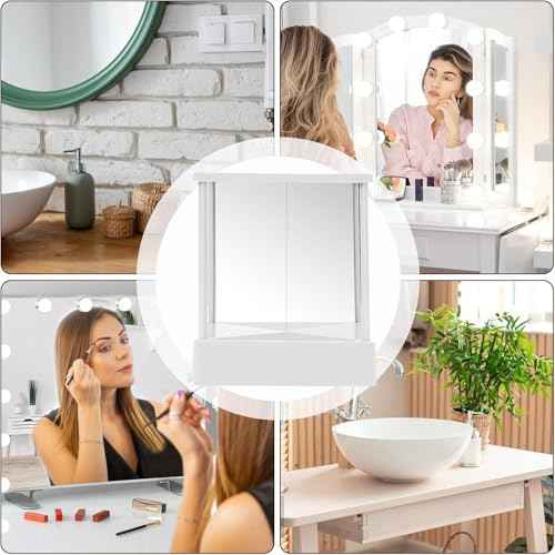 Non-Reversing Mirror with Real Image Reflection - Beveled Standing Cosmetic Inverted Mirror for Makeup, Hair Styling, Grooming, Facial Correction