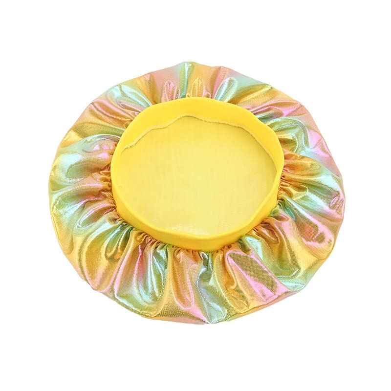 Satin Sleep Cap Satin Bonnet Night Head Cover Sleeping Soft Hair Turbans for Women and Girls (D-Holographic 6PK)