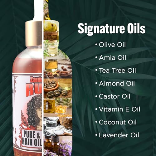 Ruby Hair Oil ? Fenugreek Strengthening Serum for Dry, Damaged, Frizzy & Coarse Hair | Anti-Hair Fall | Anti-Hair Loss Hair Growth Oil Treatment | All-Natural | 4 Ounce